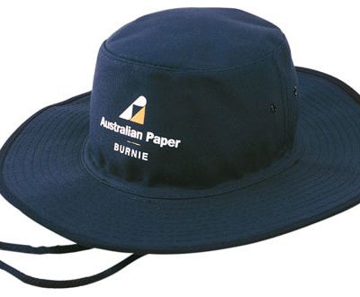 Branded Canvas Hat With Chin Strap