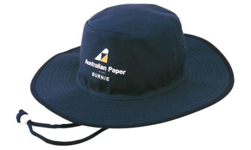 Branded Canvas Hat With Chin Strap