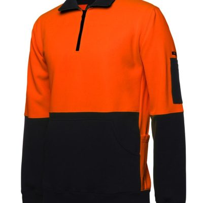 HI VIS SAFETY WEAR HALF ZIP PULLOVER