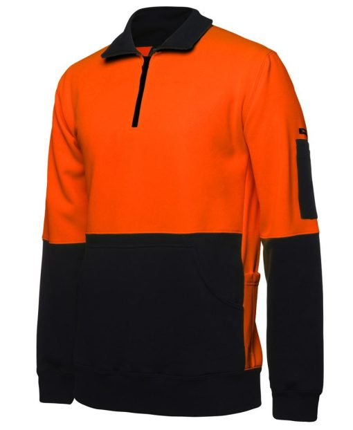 HI VIS SAFETY WEAR HALF ZIP PULLOVER