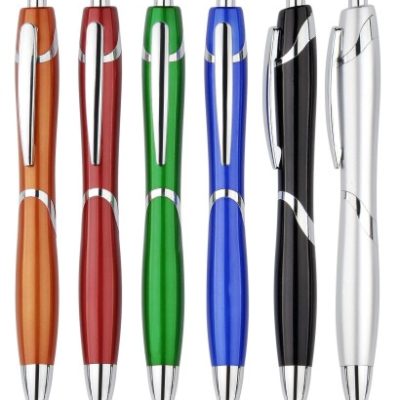 JP020 Curvy Metallic Promotional Pen