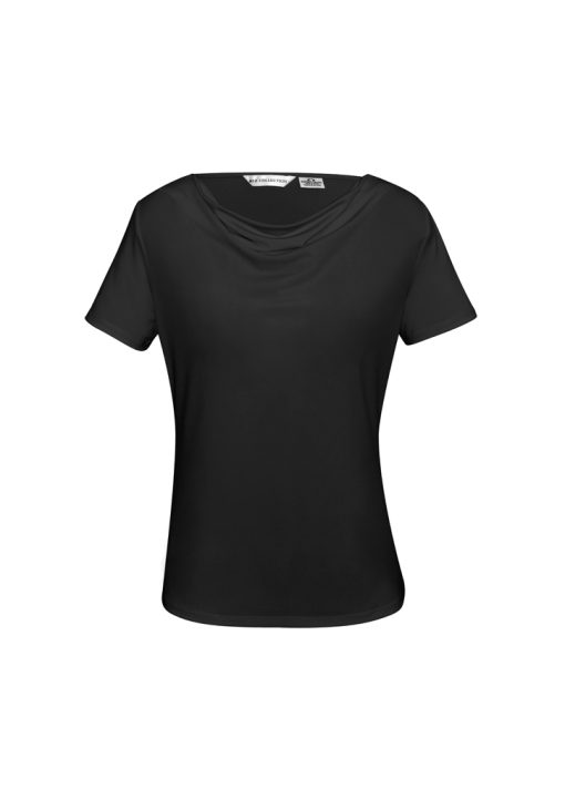 Ladies Drape Business Knit Top K625LS_Black