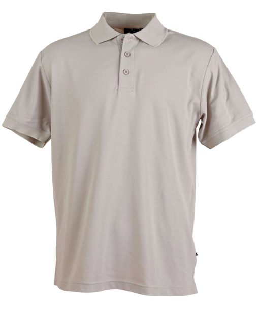 Men's Plain Polo Shirt Silver Grey