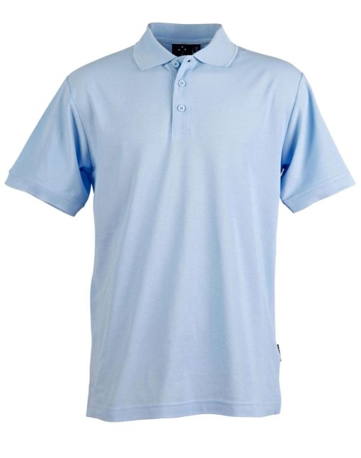 Men's Plain Polo Shirt Sky Blue