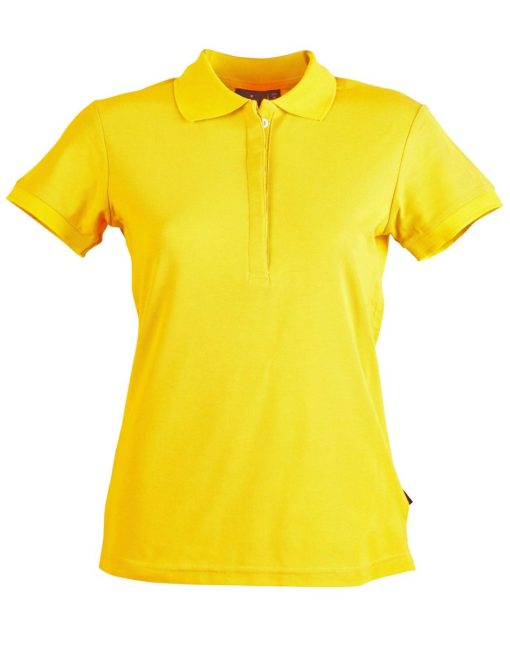 Ladies Plain Polo Shirt Gold