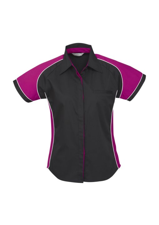 s10122 ladies Nitro Business shirt black magenta