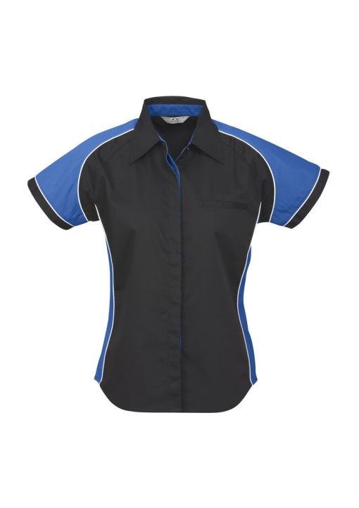 s10122 ladies Nitro Business shirt black royal blue