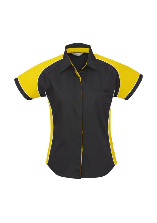 s10122 ladies Nitro Business shirt black yellow