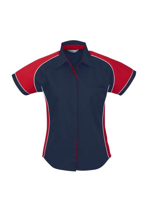 s10122 ladies Nitro Business shirt navy white red