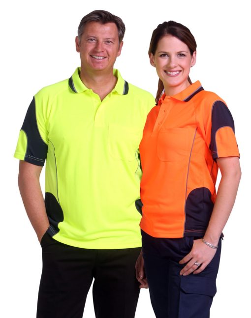 Hi Vis safety work polo shirt